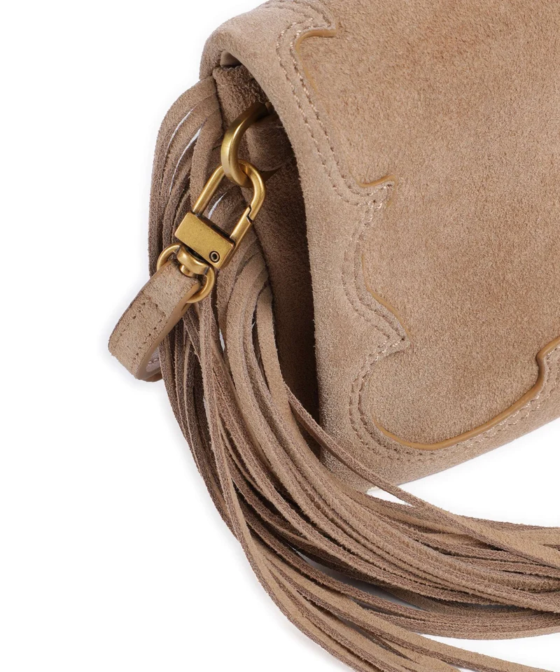 Pinko Love Click Soft Horizontal Mini Umhängetasche beige/scoiattolo/antique gold