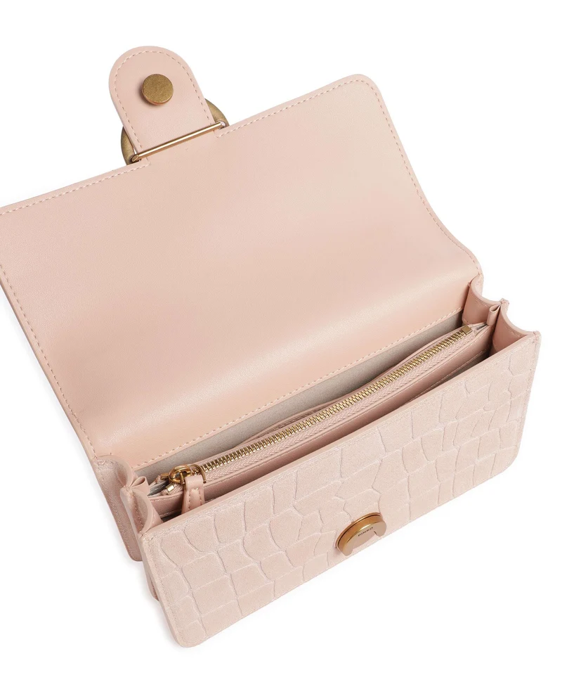 Pinko Love One Mini Schultertasche light pink/antique gold