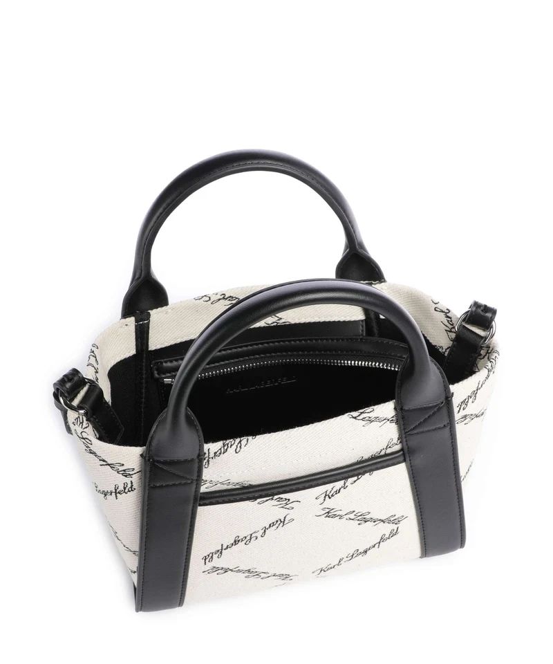Karl Lagerfeld K/Ville Small Handtasche natural canvas/black