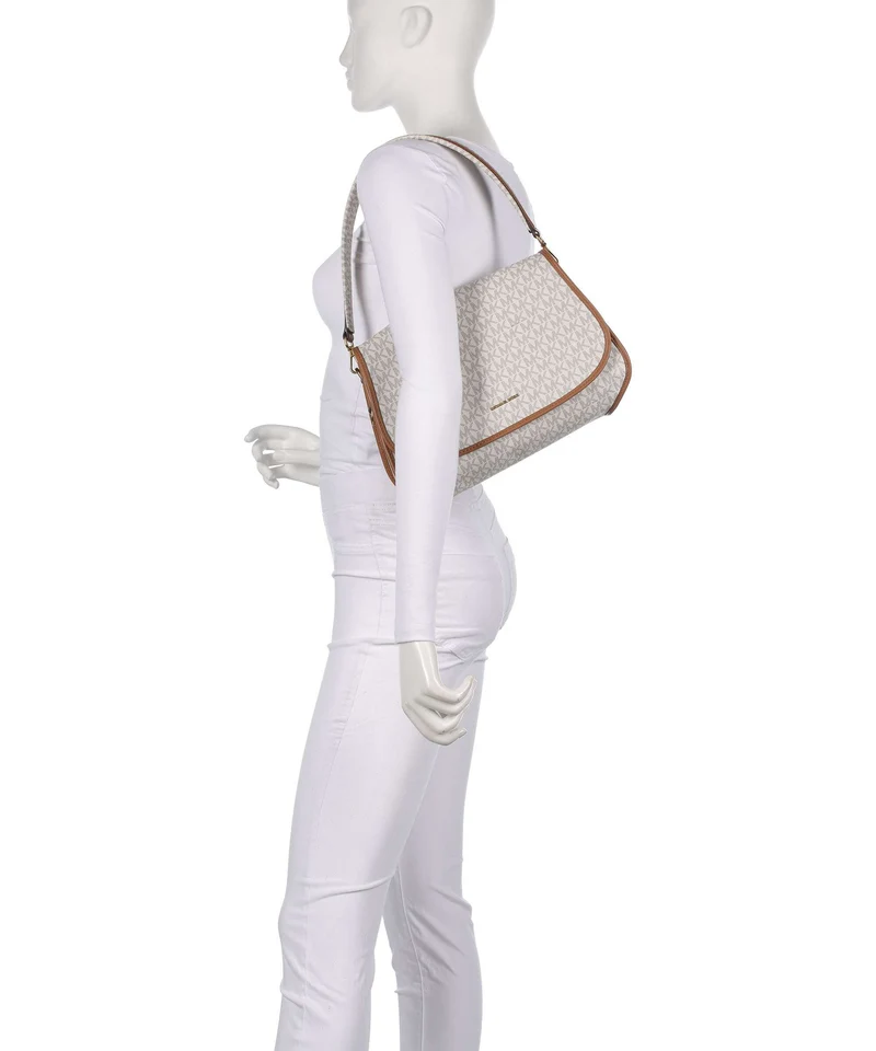Michael Kors Holmes Medium Schultertasche vanilla/acorn