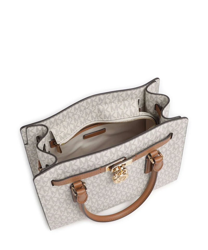 Michael Kors Hamilton Moderne Small Handtasche vanilla/acorn