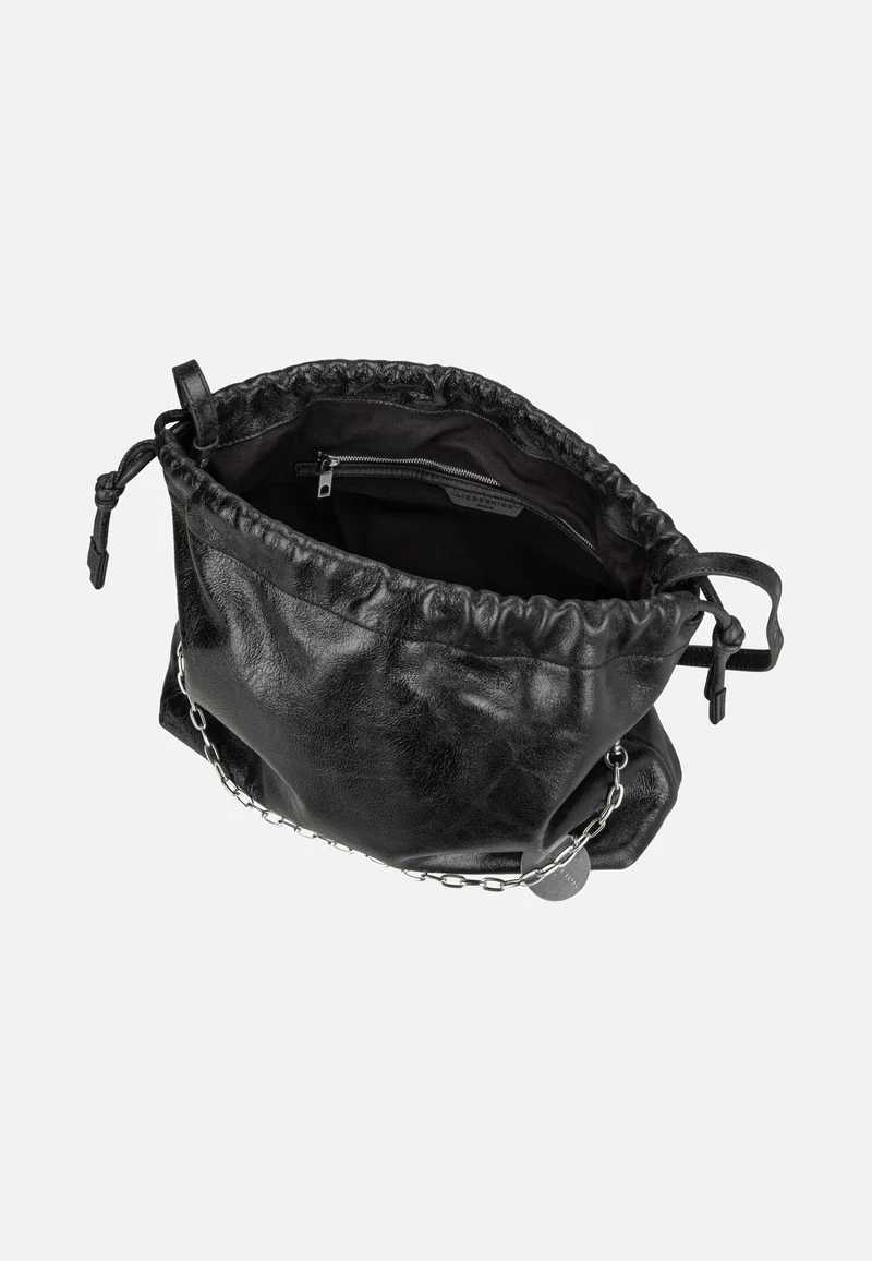 Lya II Pouch L Lamb Crunch Black - Bucket Bag