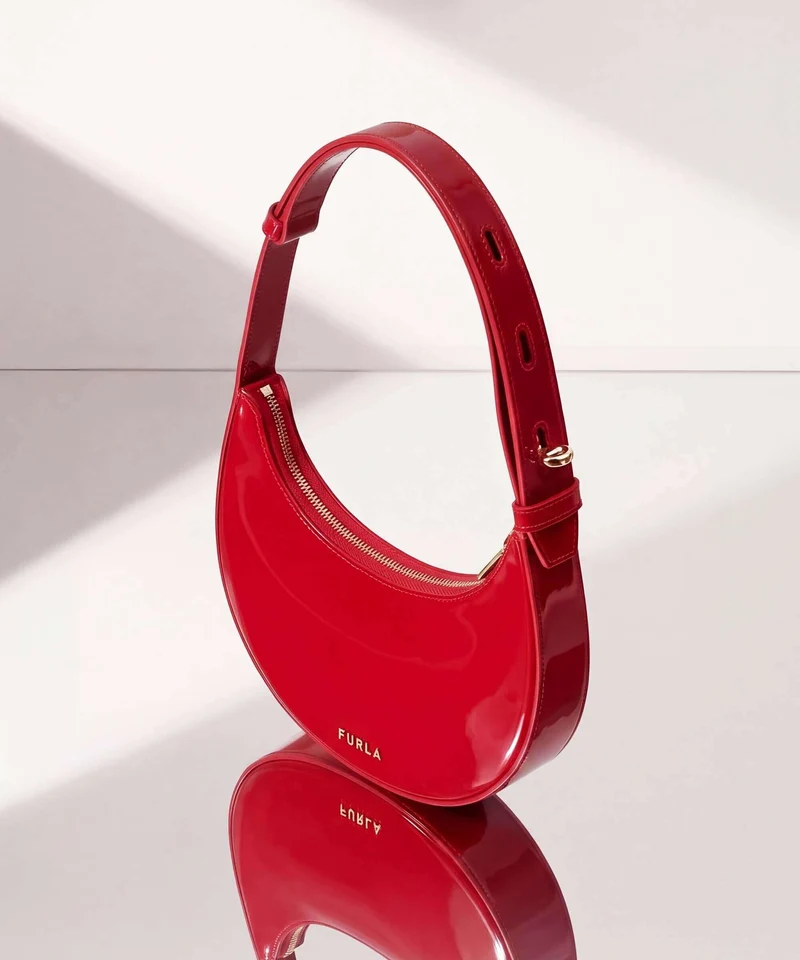 Furla Delizia Mini Schultertasche rosso