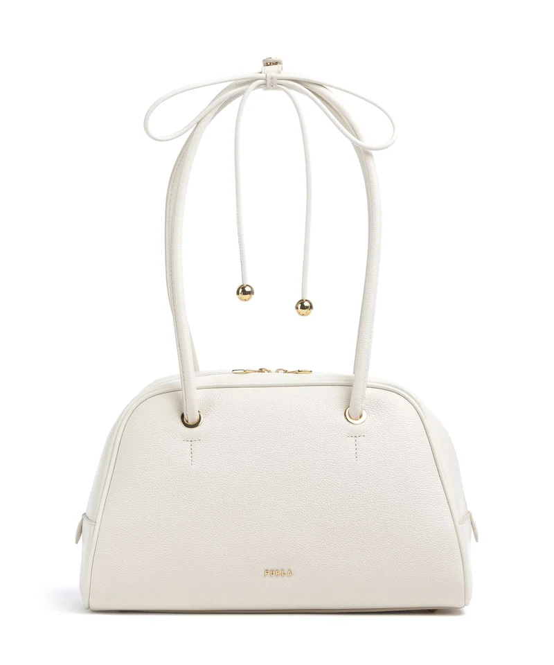 Furla Poppy M Schultertasche panna