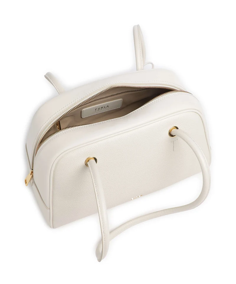 Furla Poppy M Schultertasche panna