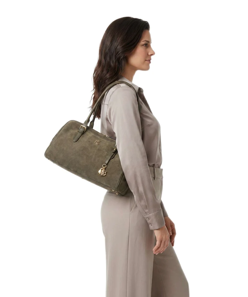 Lauren Ralph Lauren Marcy Large Schultertasche botanic green