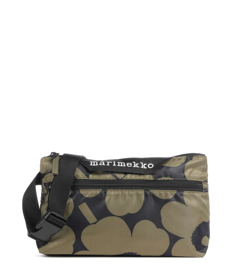 Marimekko Neat S Unikko Umhängetasche olive green/dark blue