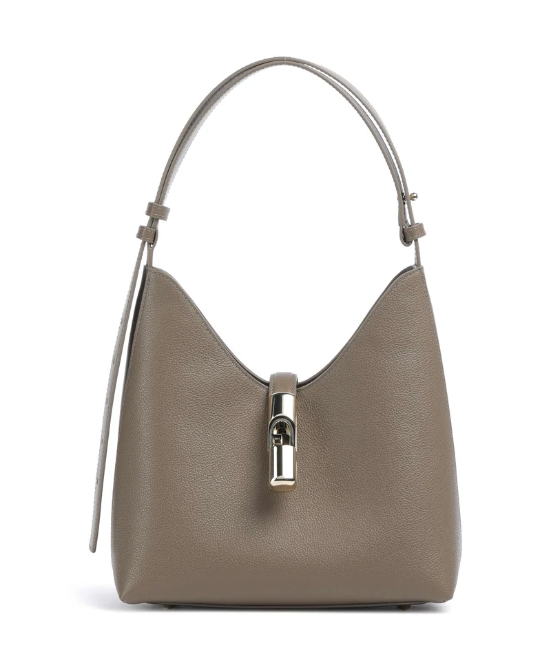 Furla Goccia S Schultertasche muddy gray