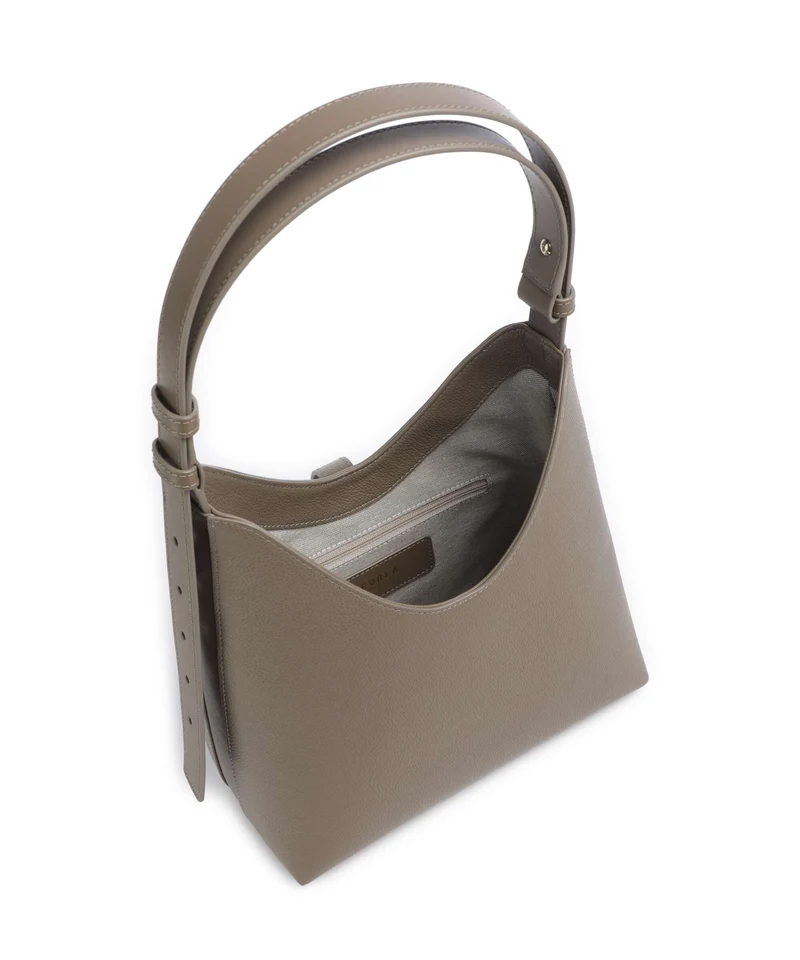 Furla Goccia S Schultertasche muddy gray