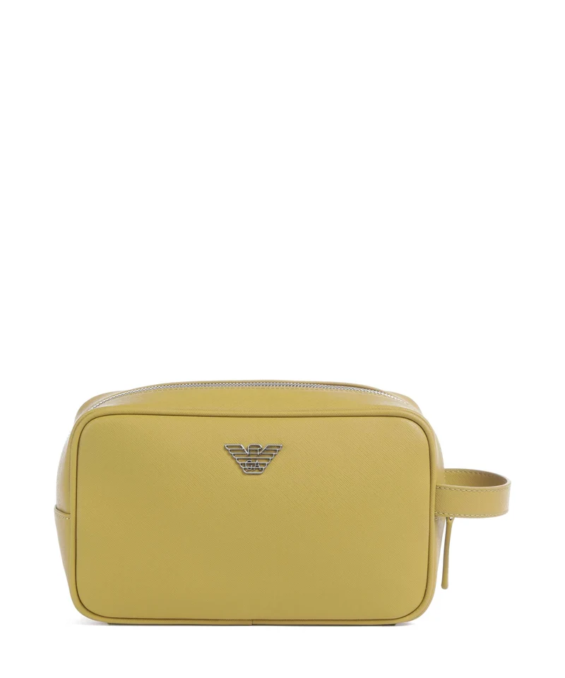 Emporio Armani Business Regenerated Kulturbeutel ecru olive