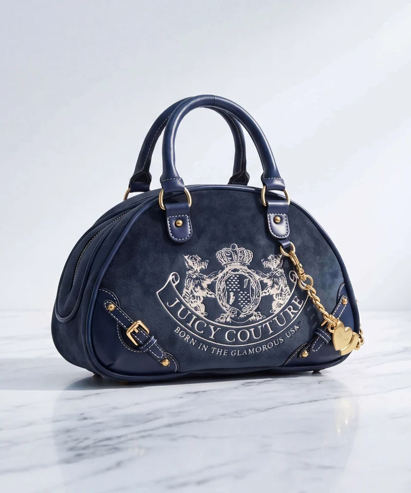 Juicy Couture Twig Narrative Velvet Handtasche blue depths