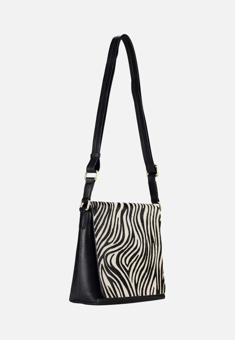 Furry Zebra Shoulder Bag M 3115 Zebra - Crossbody Bag