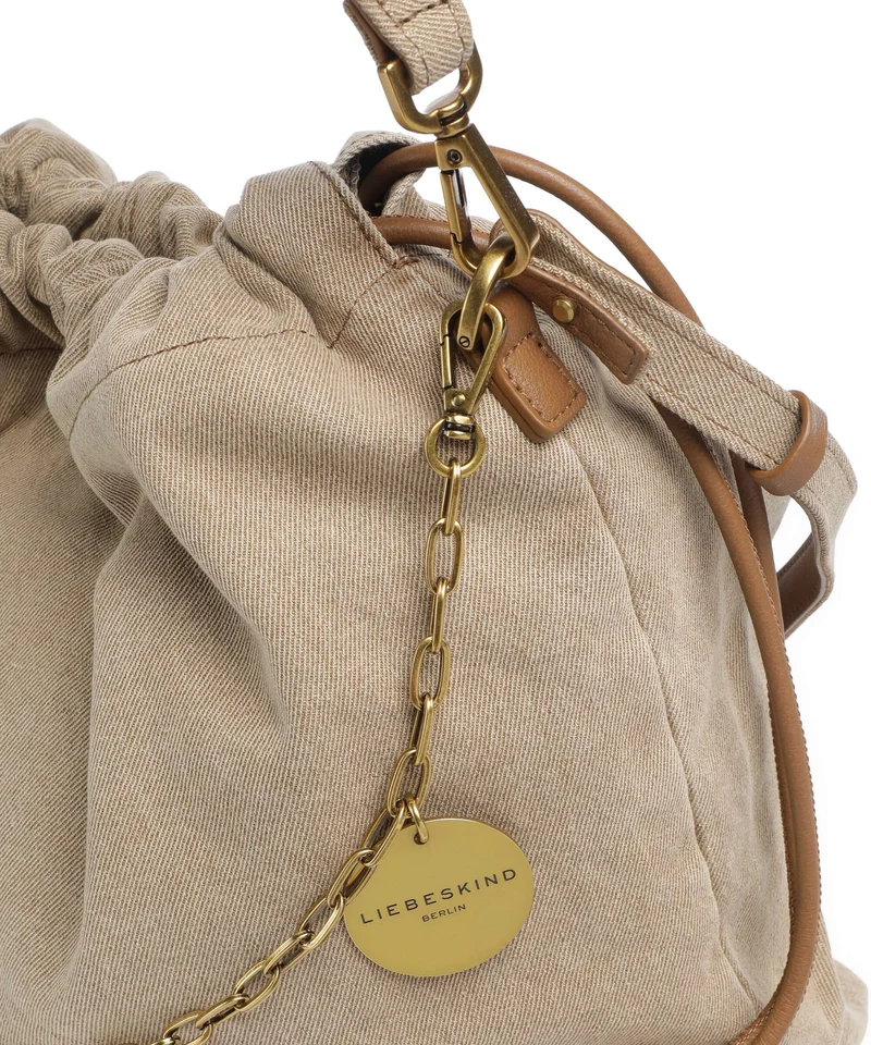 Liebeskind Lya II Denim M Bucket Handtasche beige