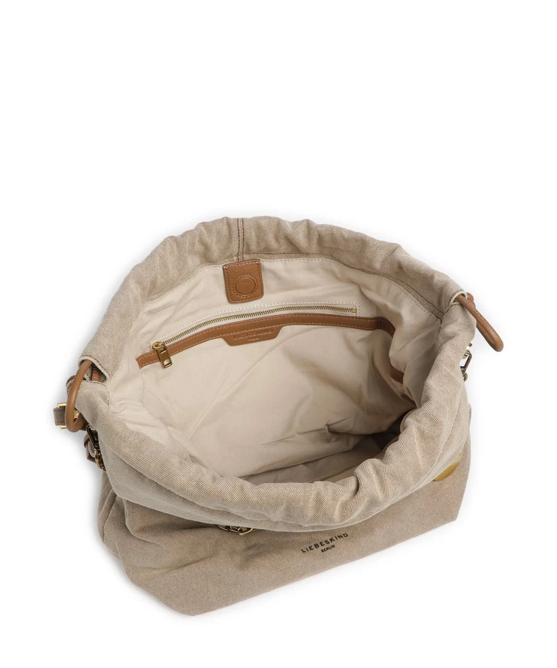 Liebeskind Lya II Denim M Bucket Handtasche beige