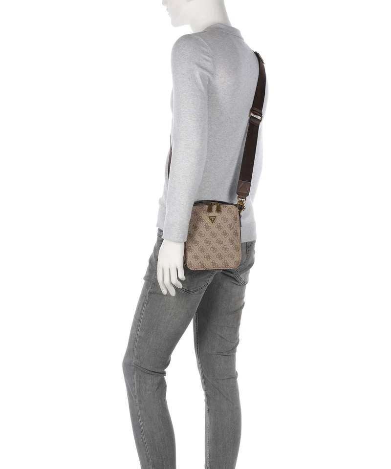 Guess Torino 4G Umhängetasche beige/brown