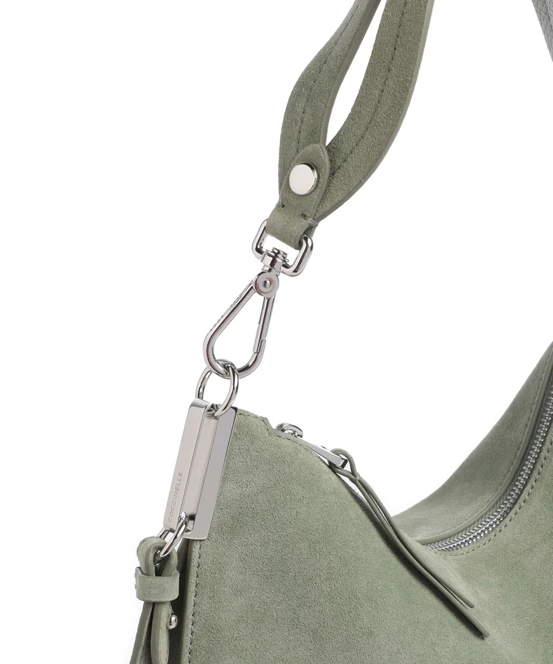 Coccinelle Sunup Suede Beuteltasche greenery