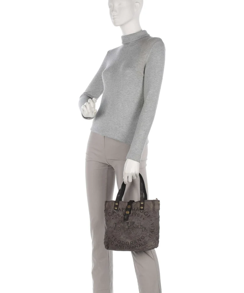Campomaggi Handtasche beige/grigio/nera