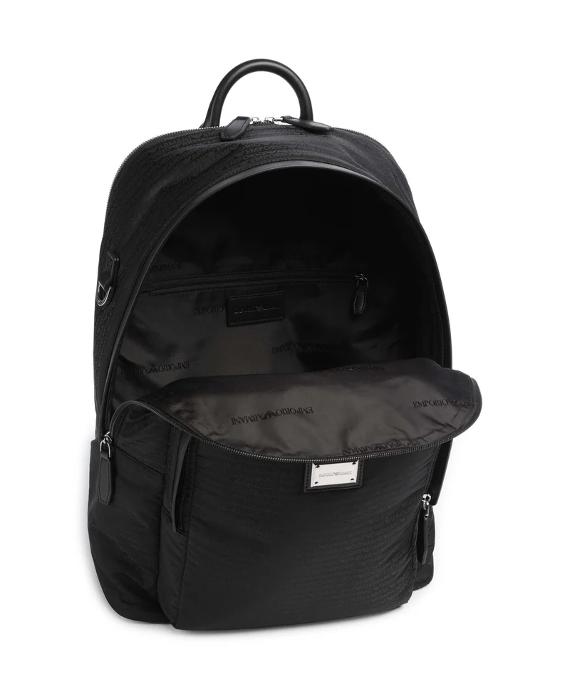 Emporio Armani Monogram Rucksack black beauty