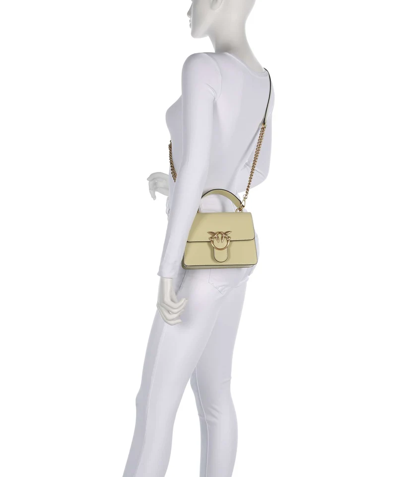 Pinko Love One Mini Handtasche giallo vaniglia/antique gold