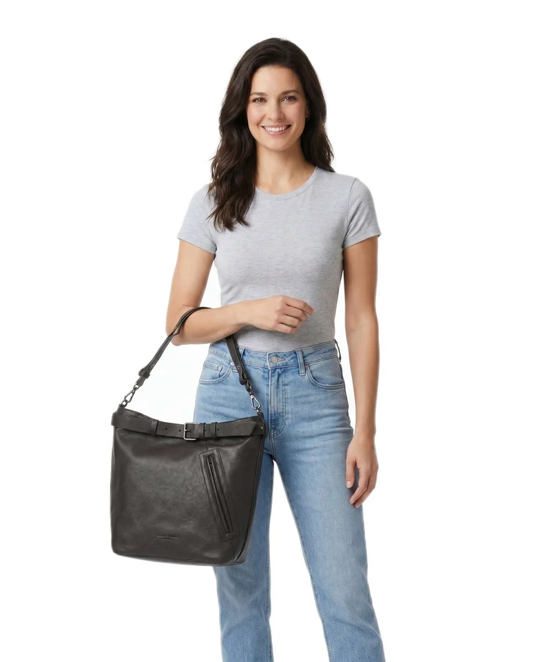Liebeskind Zita Small Pebble L Bucket Handtasche deep soil