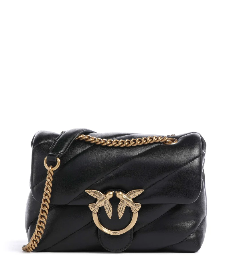 Pinko Love Puff Mini Schultertasche nero/antique gold