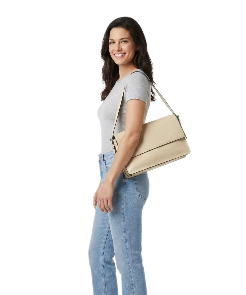 Liebeskind Audrey Recycled Soft Calf M Schultertasche biscotti