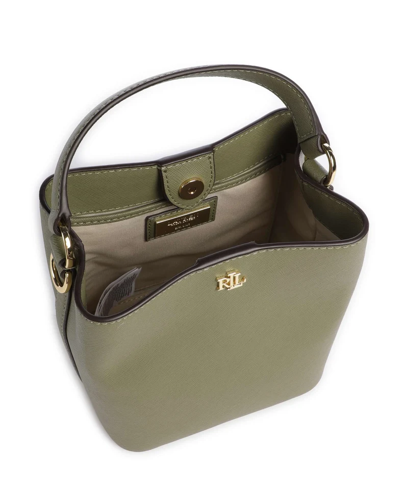 Lauren Ralph Lauren Reese Small Bucket Handtasche sage green