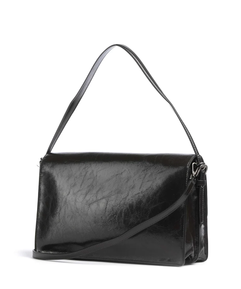 Liebeskind Audrey Recycled Lack Distressed M Schultertasche deep soil