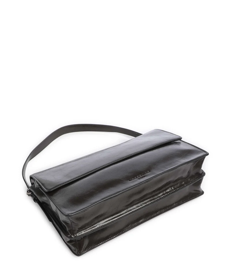 Liebeskind Audrey Recycled Lack Distressed M Schultertasche deep soil