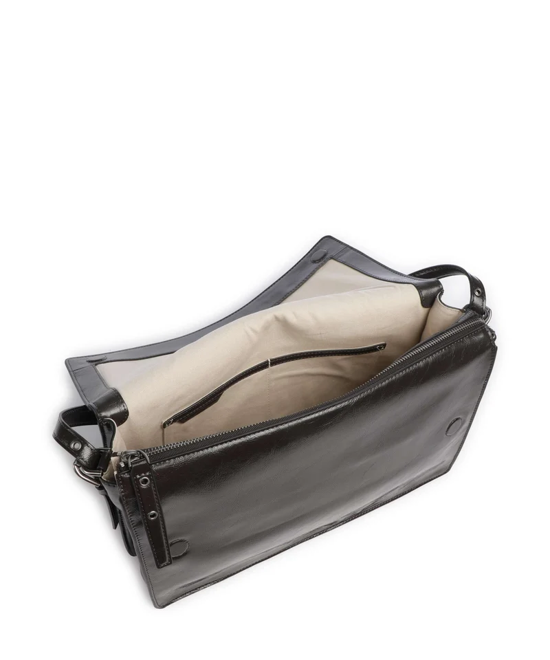 Liebeskind Audrey Recycled Lack Distressed M Schultertasche deep soil