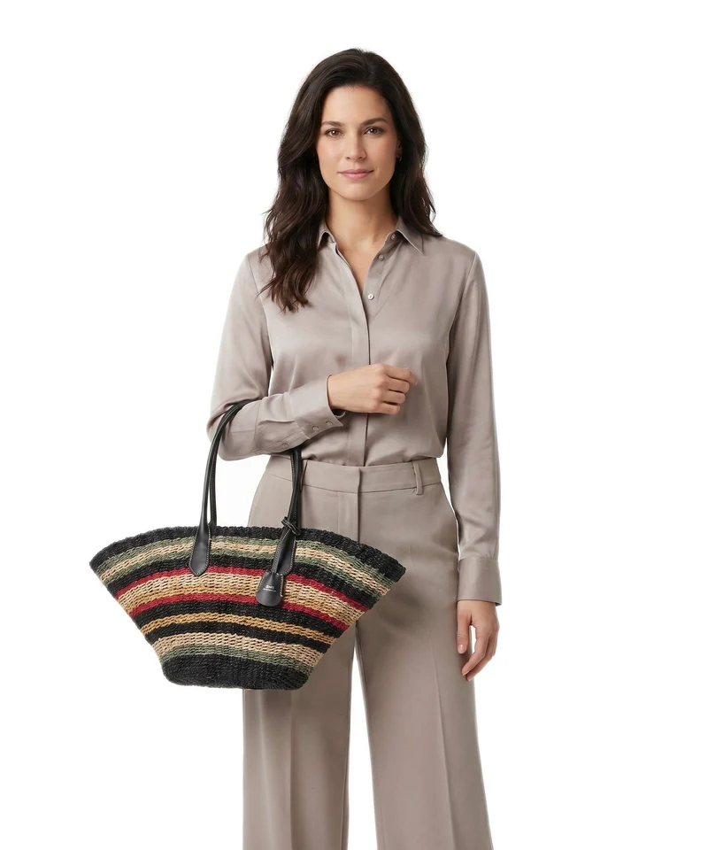 Polo Ralph Lauren Bellport Medium Shopper multi stripe