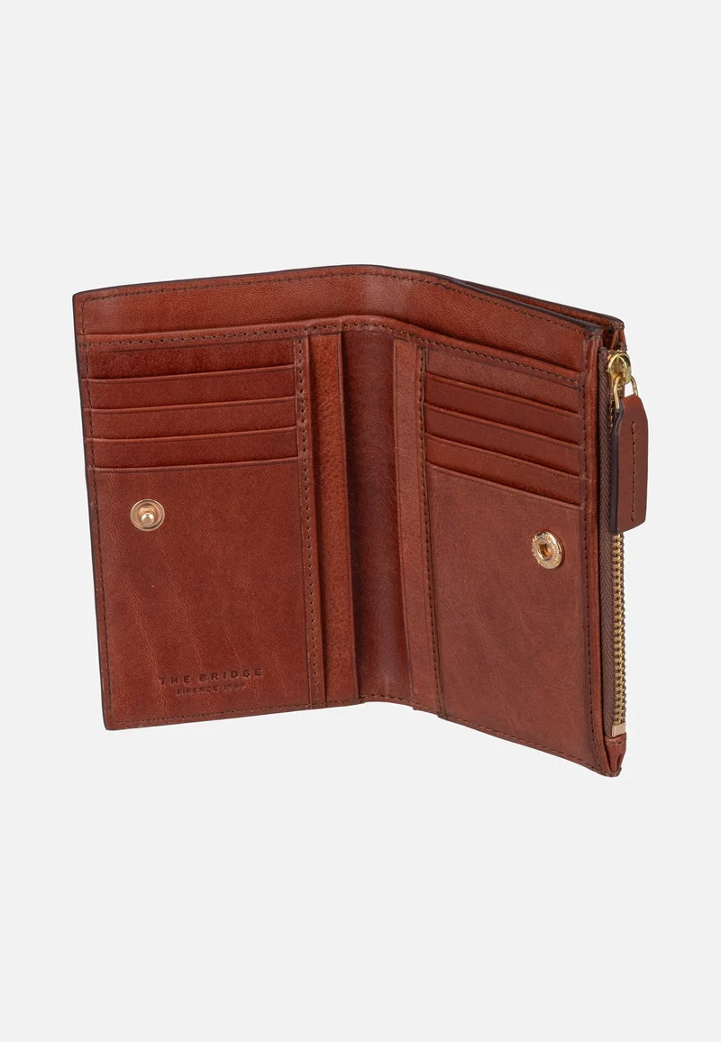 Stodo Medium W/Zip Pocket Marrone/Oro - Portemonnaie