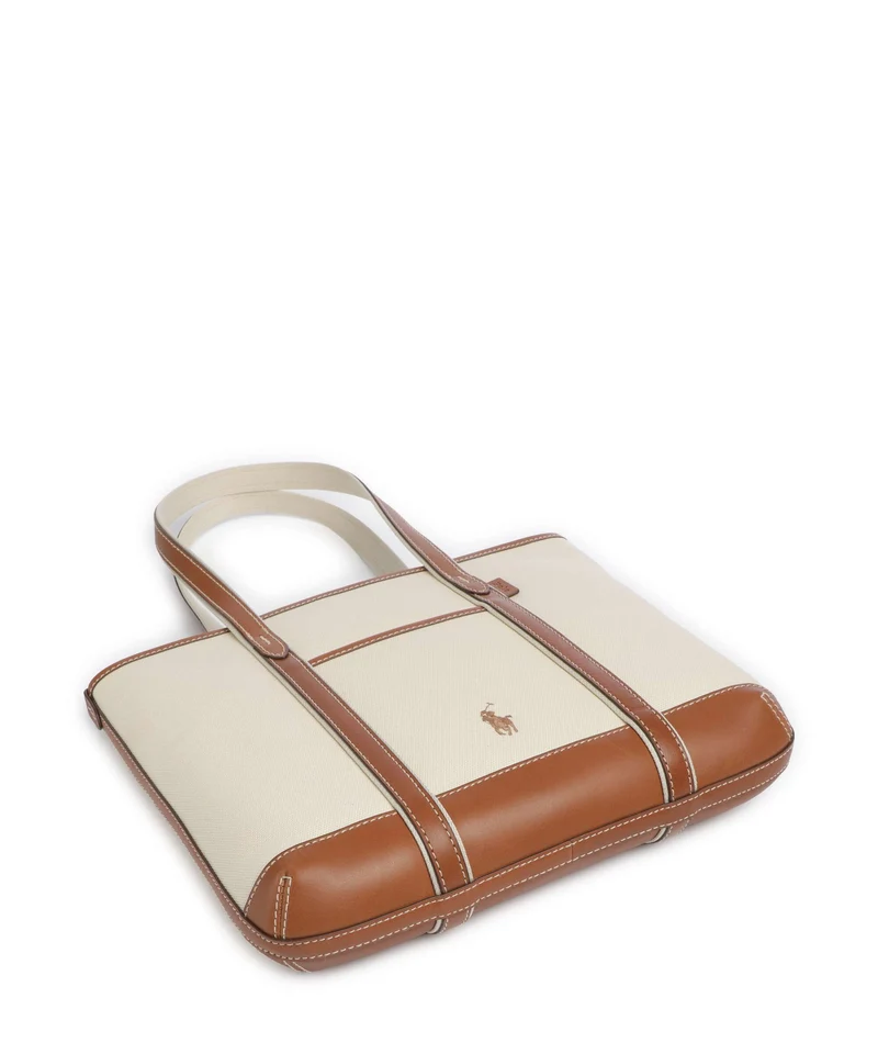 Polo Ralph Lauren Canvas Small Shopper ecru/cuoio