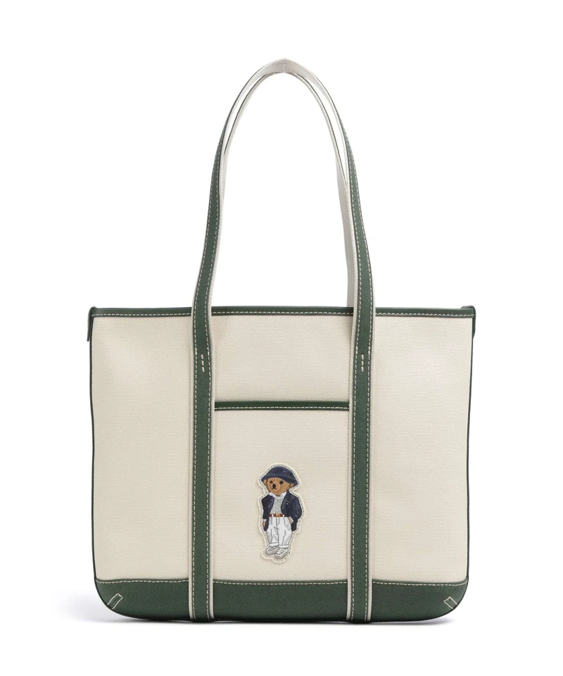 Polo Ralph Lauren Canvas Small Shopper ecru/juniper