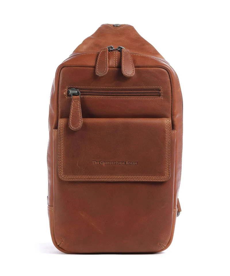 The Chesterfield Brand Wax Pull Up Cow Turelle Slingbag cognac