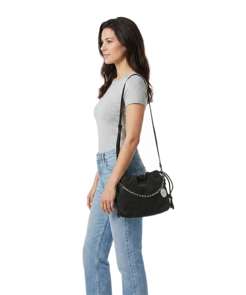 Liebeskind Lya II Hydro Suede S Bucket Handtasche deep soil