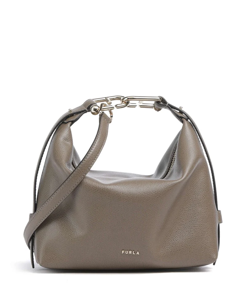 Furla Tonie Mini Schultertasche muddy gray