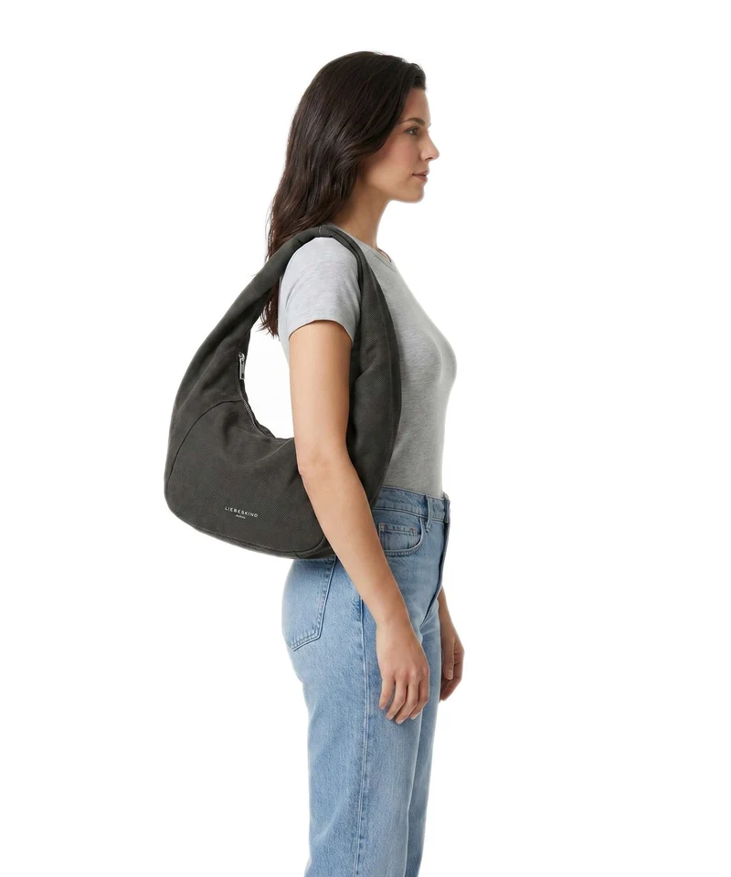 Liebeskind Farrah Heavy Canvas Washed M Beuteltasche deep soil