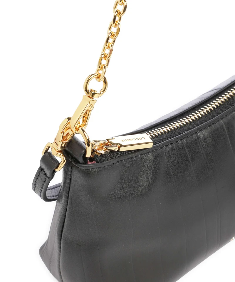 Coccinelle Aura Plisse Schultertasche noir