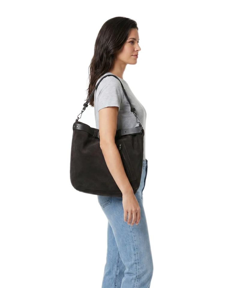 Liebeskind Zita Hydro Suede L Bucket Handtasche deep soil