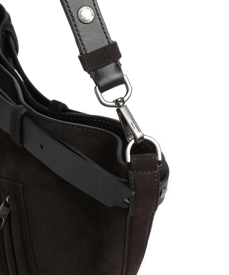 Liebeskind Zita Hydro Suede L Bucket Handtasche deep soil