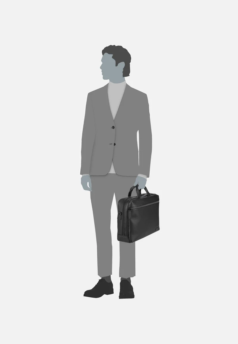 Riga Business Bag 1 Comp Black - Aktentasche