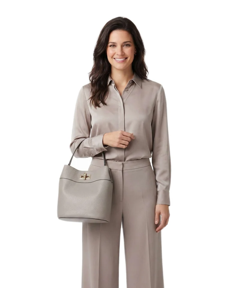 Furla Amelia M Bucket Handtasche cachemire gray