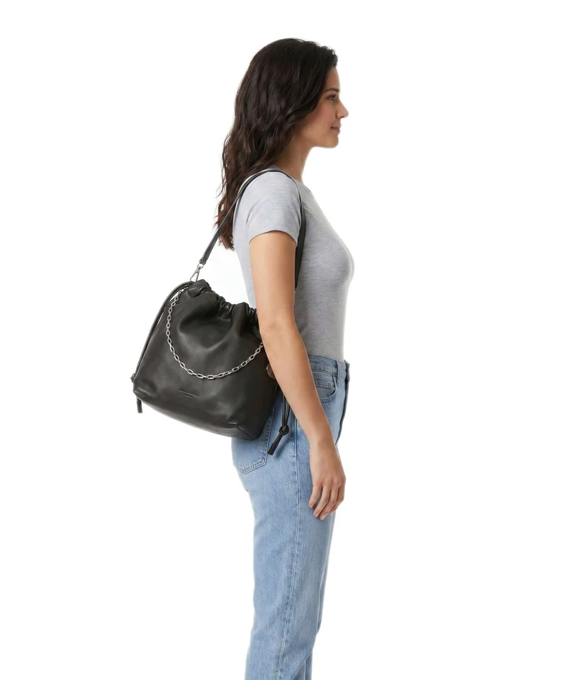 Liebeskind Lya II Small Pebble M Bucket Handtasche deep soil