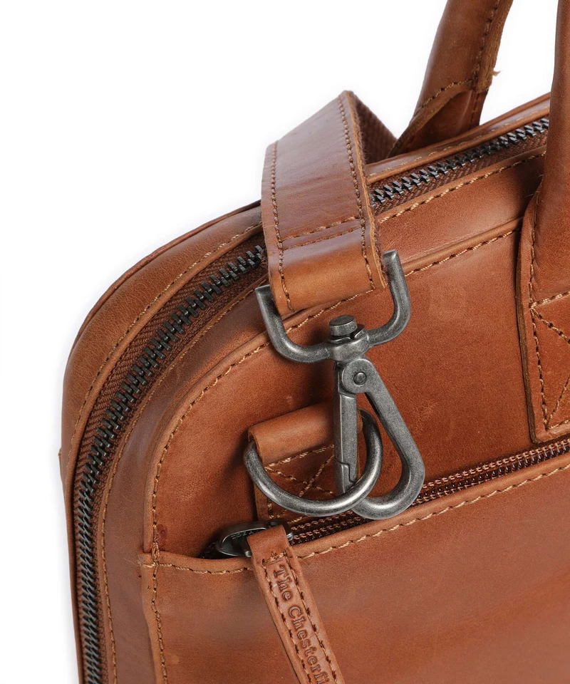 The Chesterfield Brand Wax Pull Up Cow Tilbury Aktentasche cognac