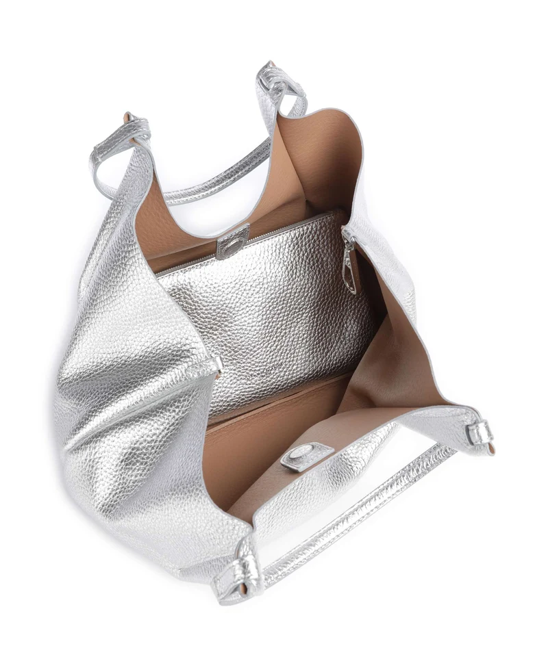 Gianni Chiarini Dua L Shopper silver clay