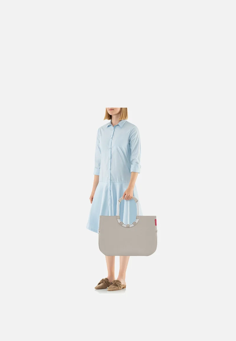 Loopshopper L Herringbone Sand - Einkaufskorb