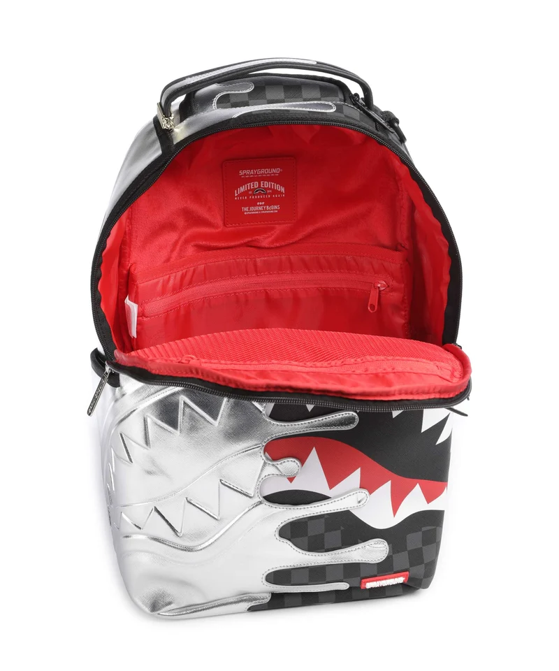 Sprayground Silver Side Drip Rucksack silver
