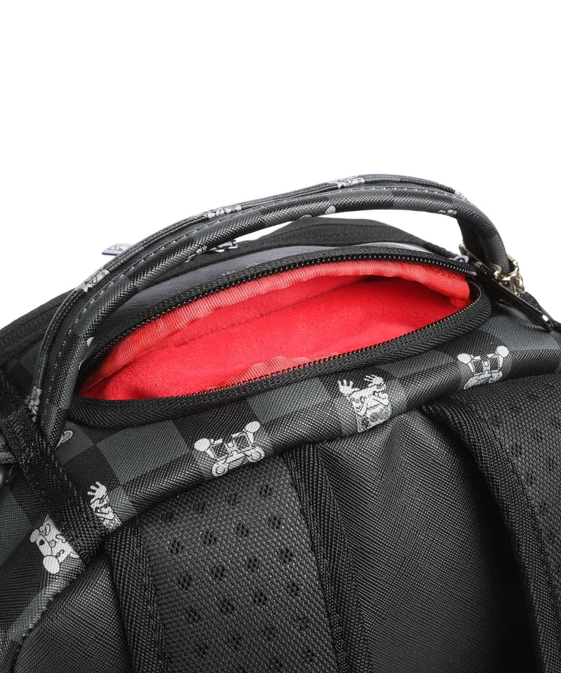 Sprayground Gray Peeking Character Check Rucksack black