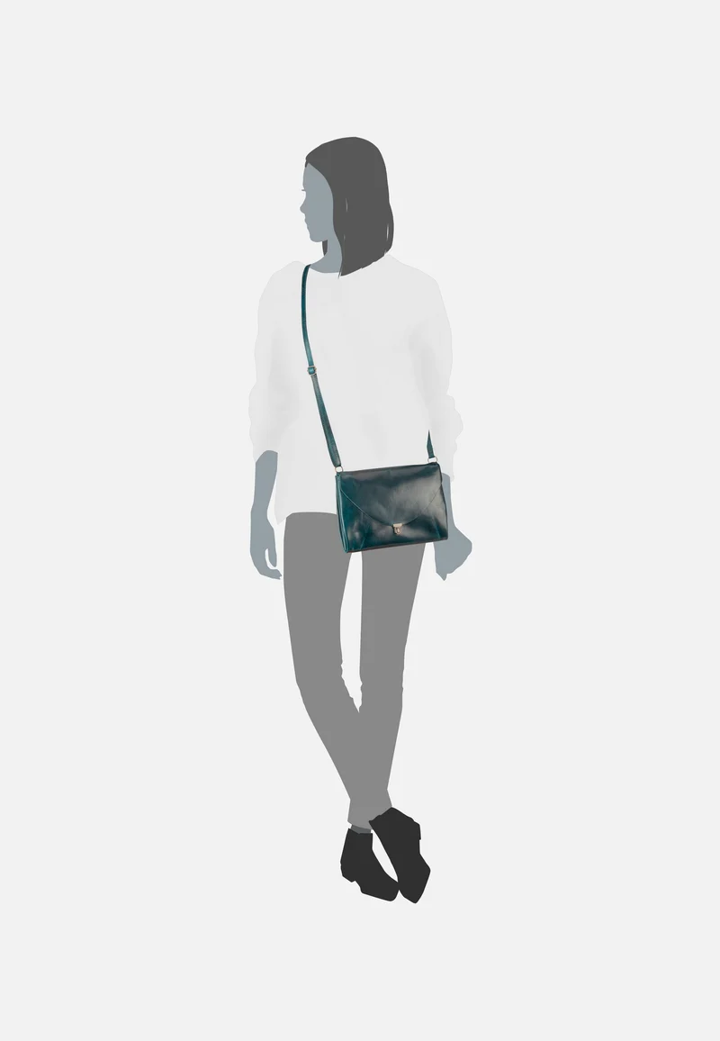 Fold Handbag Clutch L FO3 Petrol - Crossbody Bag